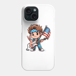 A Whimsical Tribute to American Culture in Cartoon Style T-Shirt Phone Case