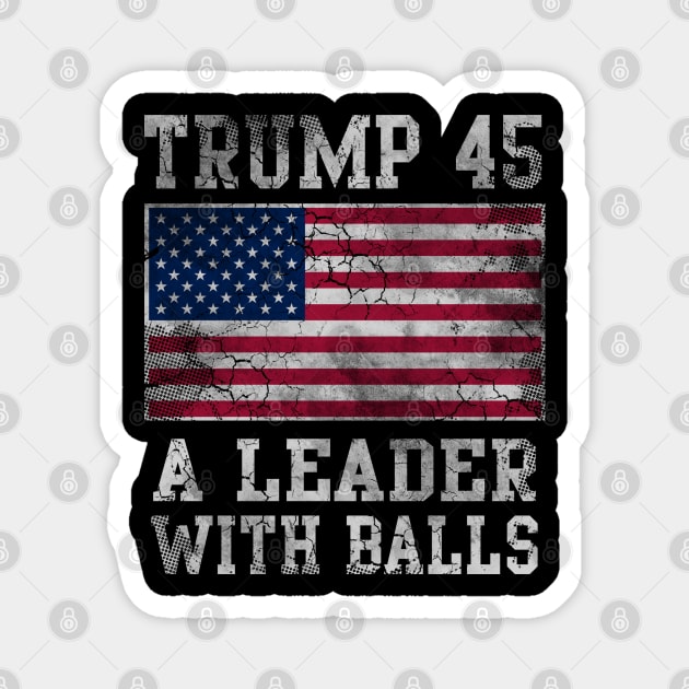 Trump A Leader With Balls Magnet by E