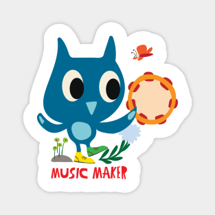 Music Maker Tamborine Magnet