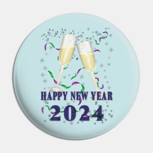 Happy New Year 2024 Pin