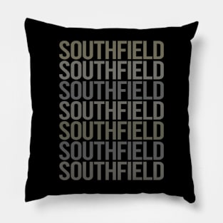 Gray Text Art Southfield Pillow