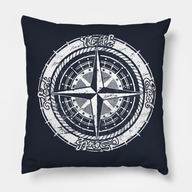 Compass Rose Pillow by OneCuriousChip