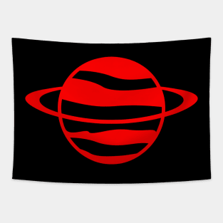Red Saturn Tapestry