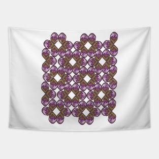 Purple and Olive Color Seamless Pattern Tapestry