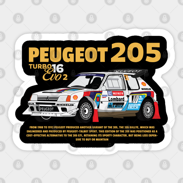 Peugeot 205 - Rally - Sticker |