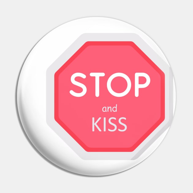 Stop! and kiss Pin by Snoozy