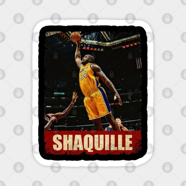 Shaquille O'neal - NEW RETRO STYLE Magnet by FREEDOM FIGHTER PROD