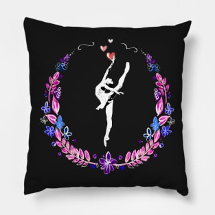 Ballerina Flower Wreath Pillow