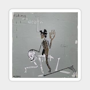 Basquiat Riding with Death Tribute Magnet