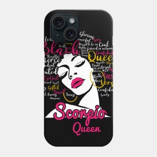 Scorpio Queen Funny Birthday Gift for Black Women Girl Phone Case