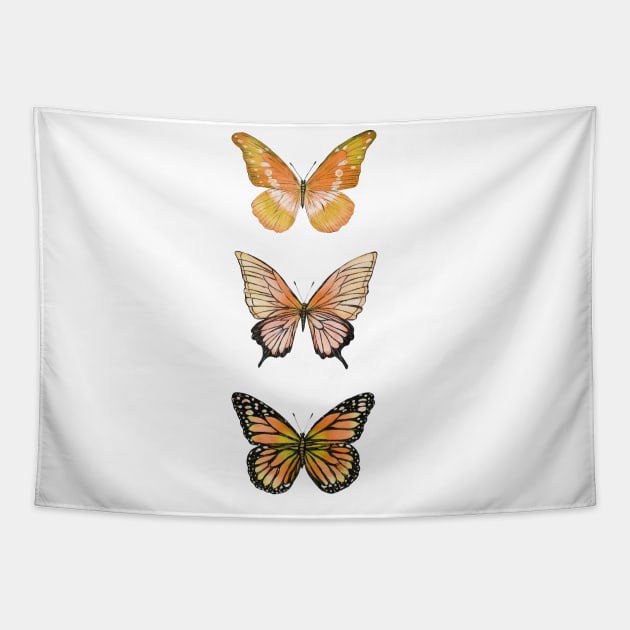 Beautiful Butterflies C Tapestry by Jean Plout Designs