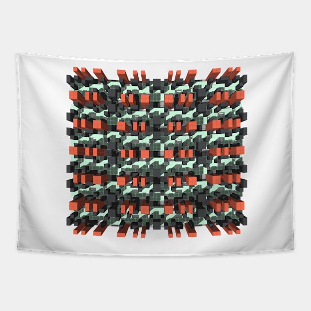 Automatta 3D color pattern design Tapestry by myyylla