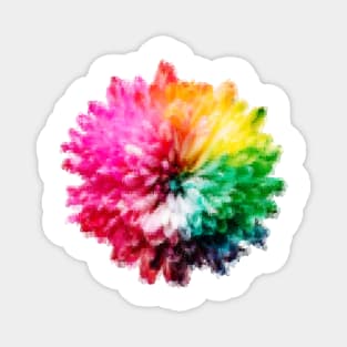 Vivid Surrealistic Flower: A Colorful Masterpiece Magnet