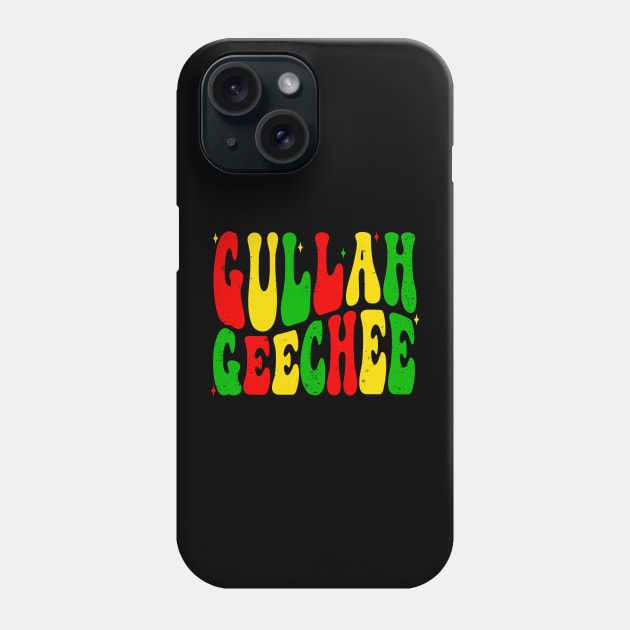 Retro Gullah Geechee Cultural Pride Colors Phone Case by Vauliflower