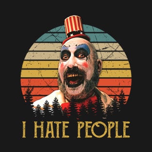 Funny Men Artwork Hate People T-Shirt