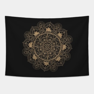 Gold and blue Mandala Eye Sun Moon Tapestry