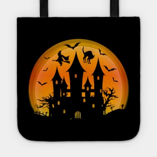 Spooky Moon Halloween Witch Monster Ghost Pumpkin 11 Tote