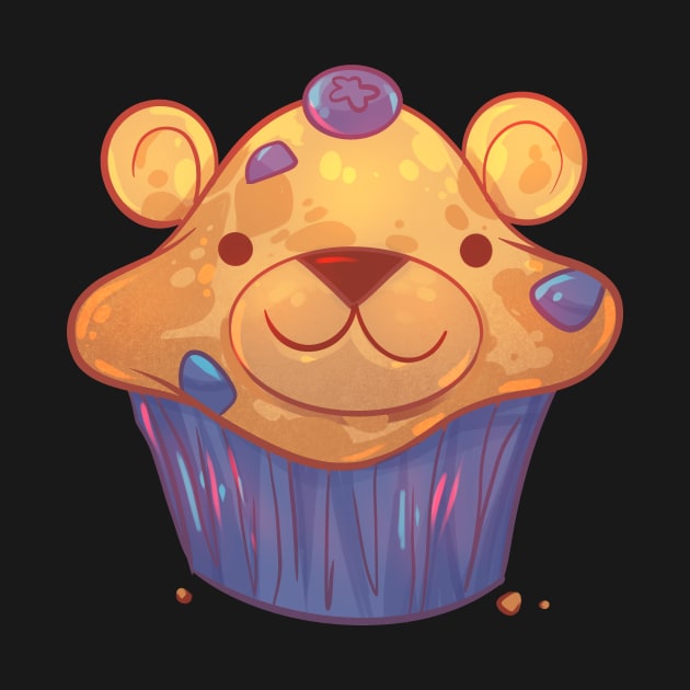 Blueberry blue-bear-y Muffin by Claire Lin