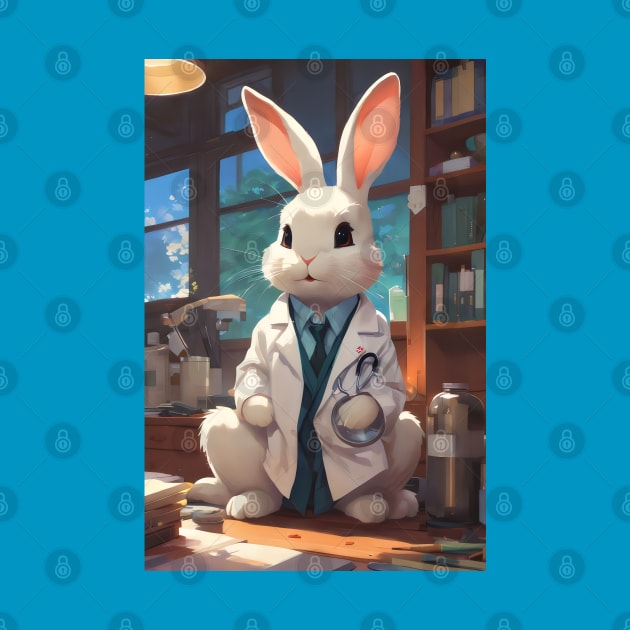 Cute bunny doctor by Spaceboyishere