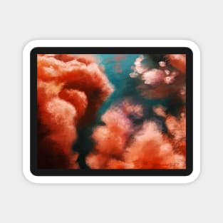 coral clouds Magnet