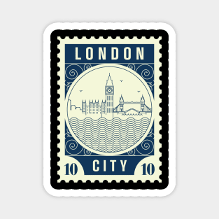 London Stamp Design Magnet