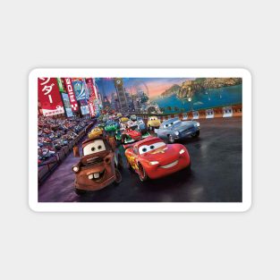 Red Racing Cars Magnet