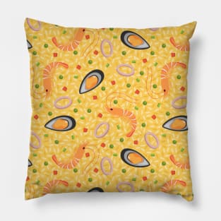 Spanish Seafood Paella Pillow