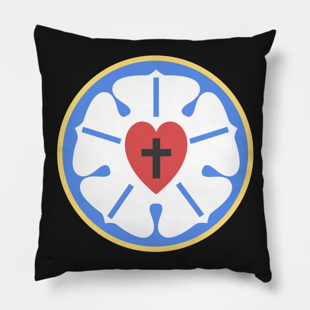 Martin Luther Rose Pillow by MeatMan