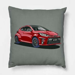 GR Yaris in Scarlet Flare Pillow