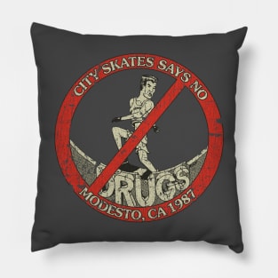 City Skates Says No To Drugs 1987 Pillow