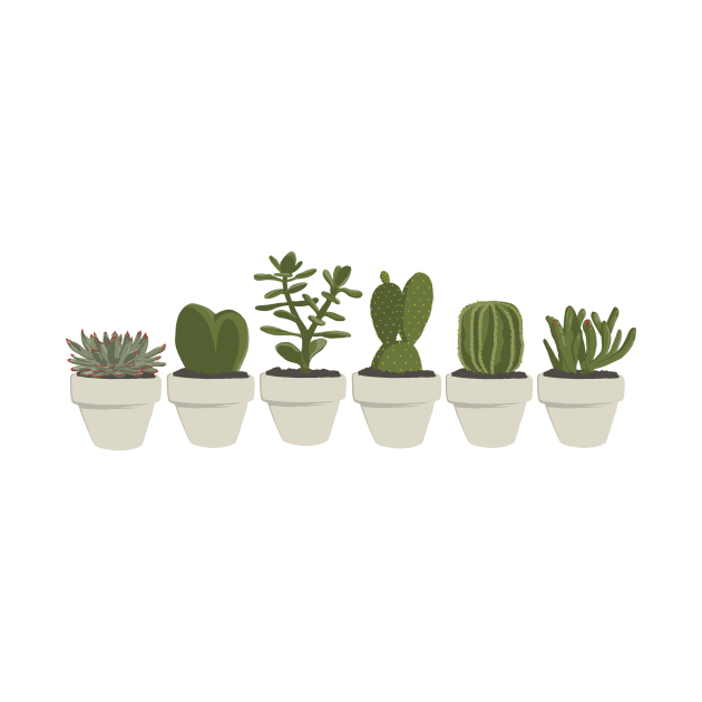 Cacti & Succulent – White by crumpetsandcrabsticks