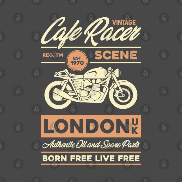 Cafe Racer Vintage Retro Motorbike by DavidSpeedDesign