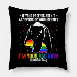 Free Mom Hug  Bear Parents Gay Pride LGBTQ I'm Your Pillow
