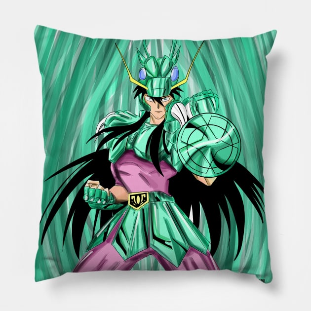 the dragon shiryu in myth cloth Pillow by jorge_lebeau