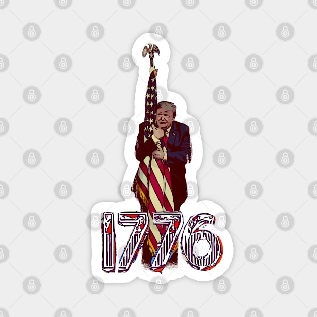 1776 Trump July 4th independence day Magnet by FasBytes