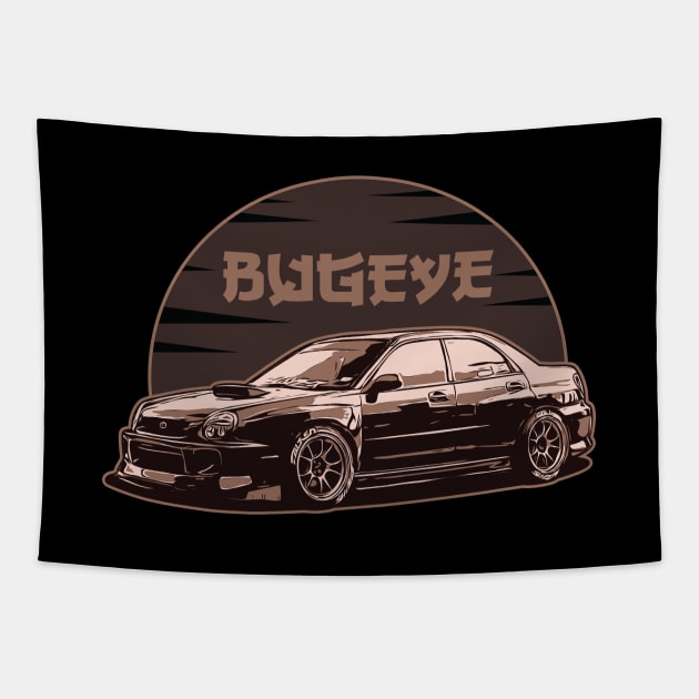 Subie Bugeye JDM Sport Car Tapestry by JDM-Rey