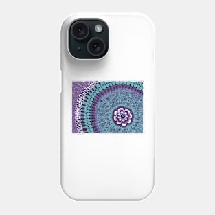 Turquoise, Purple, and Lavender Mandala Phone Case