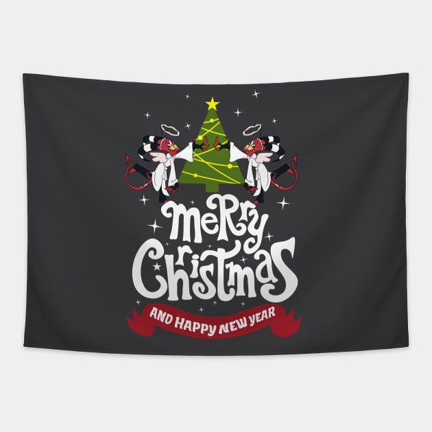 Helluva Boss - Merry Christmas and Happy New Year! Tapestry by rentaire