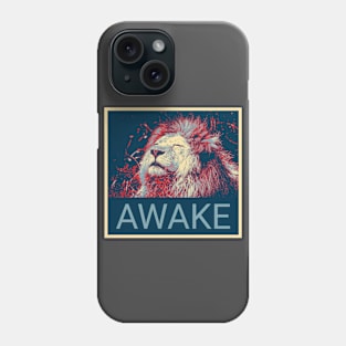 Awake - Sleeping lion in Shepard Fairey style Phone Case