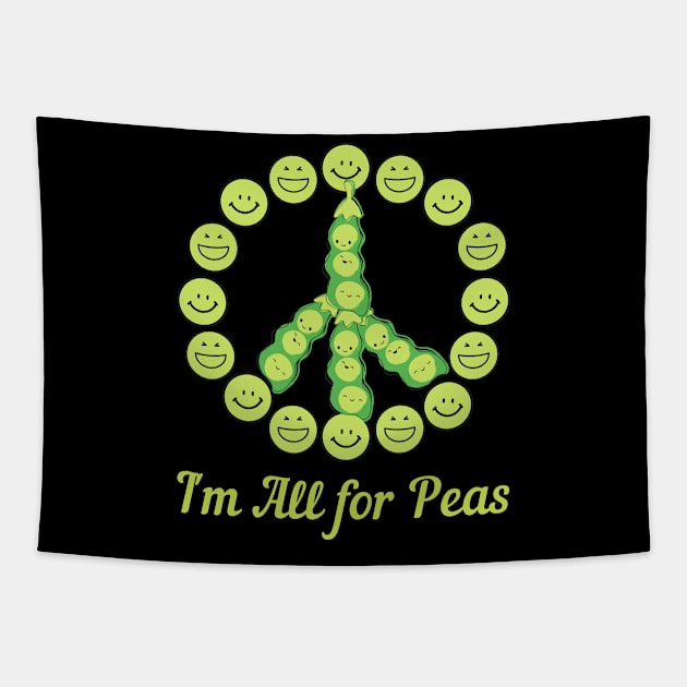 I'm All For Peas Tapestry by ShopgirlNY