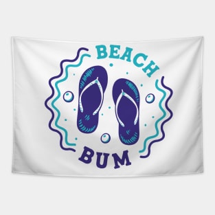 Beach Bum // Fun Summer Flip Flop Badge Tapestry