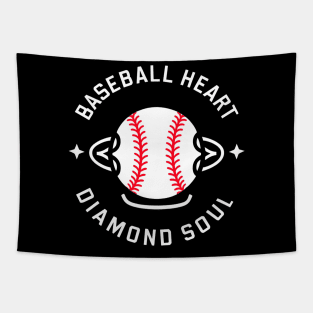 Baseball Heart  Diamond Soul Tapestry