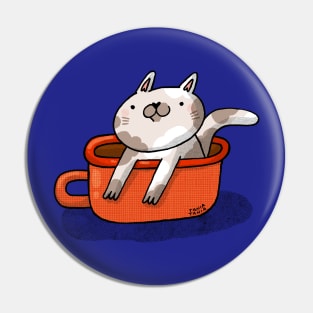 Cat Cup Pin
