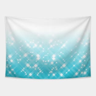 Gradient Blue Sparkles Tapestry