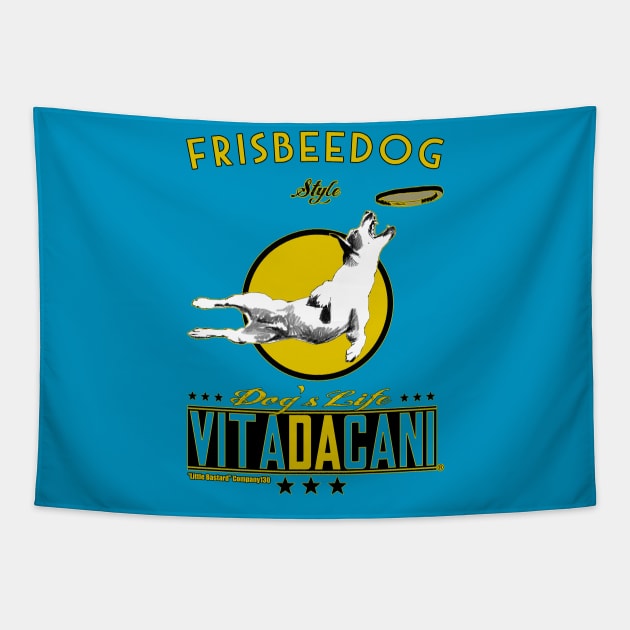 Frisbeedog Tapestry by LittleBastard