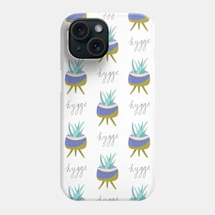 Pattern with houseplant and hand lettering Phone Case