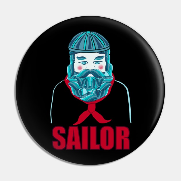 Blue Sailor Pin by Mareteam