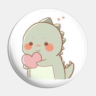 Heart Dinosaur Pin