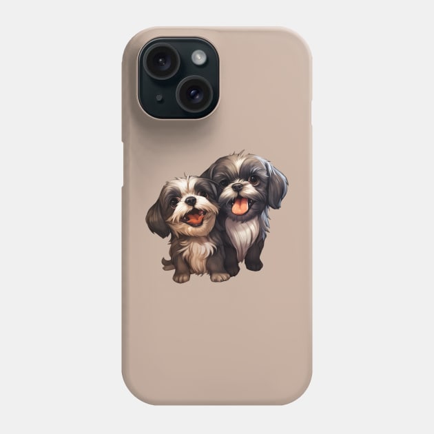 Puppy Pals: Shih Tzu Phone Case by Christfield