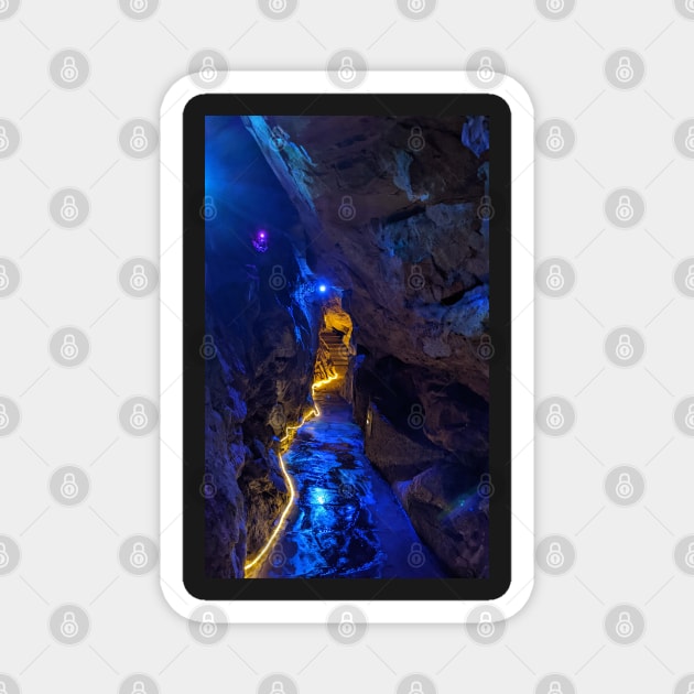 Enchanted Blue Cave Path, Rock City Magnet by H. R. Sinclair
